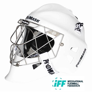 Målmands hjelm - Promask W5 Sector - Hvid floorball hjelm / Ishockey hjelm